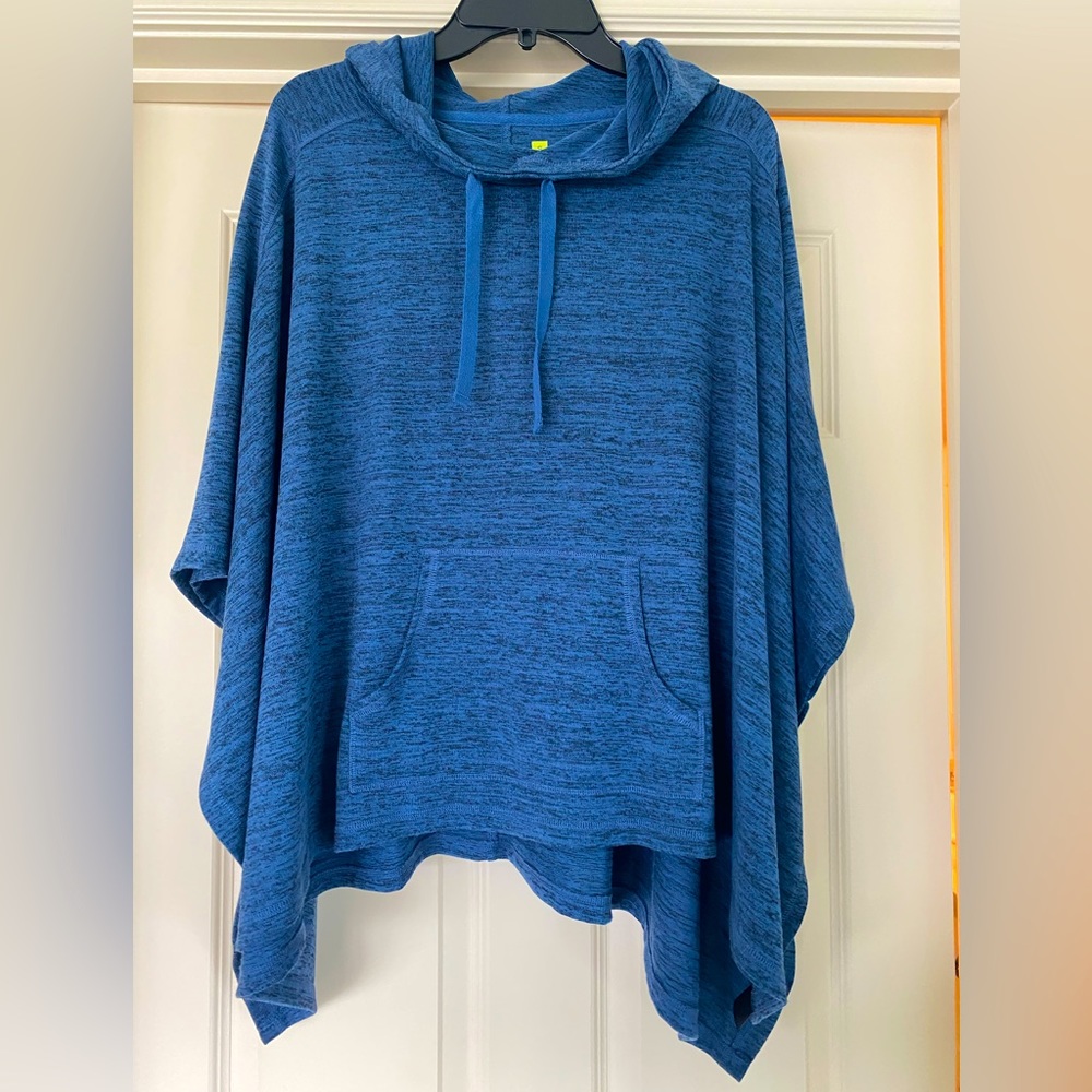Athleisure hoodie poncho